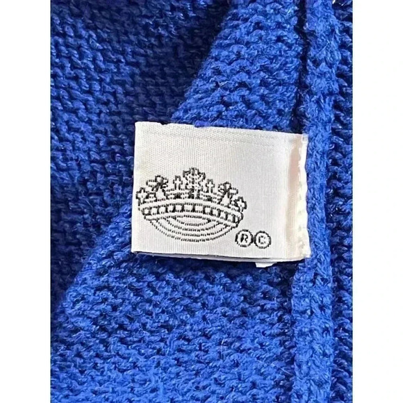 Carly St. Claire Vintage Blue Christmas Collection Full Zip Cardigan SIZE-MEDIUM - Picture 12 of 12